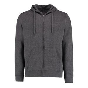 Kustom Kit Mens Full Zip  Sweatshirt / Dark Grey Marl
